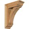 Ekena Millwork Thorton Traditional Rough Sawn Bracket w/ Offset Brace, Western Red Cedar, 6"W x 16"D x 20"H BKT0604X16X20THR01RWR - alternate 1